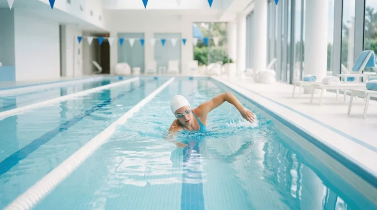custom lap pool installation with premium equipment for daily swimming workouts in a residential Dubai.