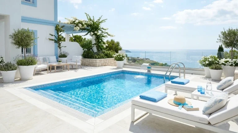 Compact and luxurious plunge pool installed in a modern Dubai villa courtyard by experts.